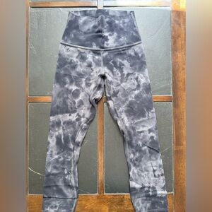 Lululemon Athletica Gray Tie-Dye Leggings